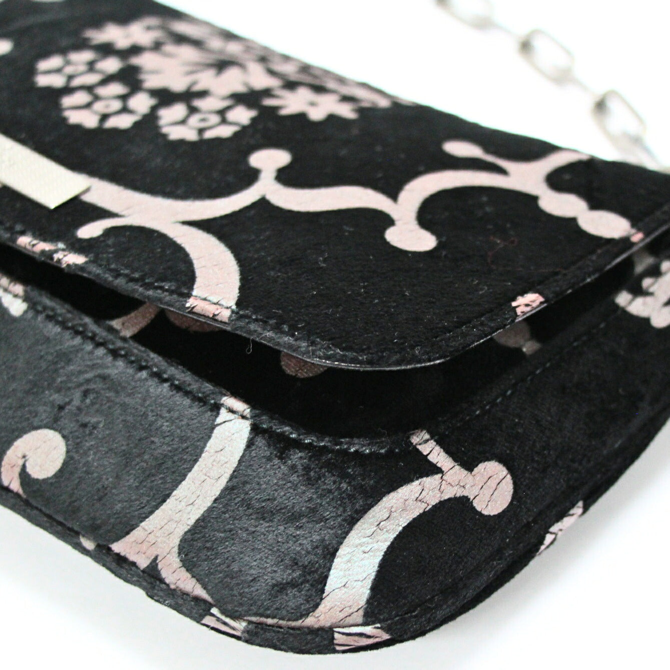 GUCCI Vintage 1997 Chain Shoulder Bag Black Size ONE SIZE