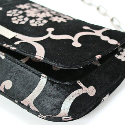 GUCCI Vintage 1997 Chain Shoulder Bag Black Size ONE SIZE