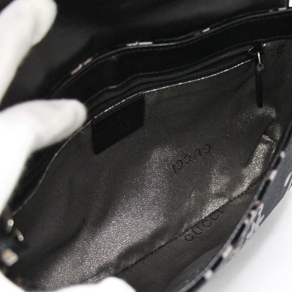 GUCCI Vintage 1997 Chain Shoulder Bag Black Size ONE SIZE