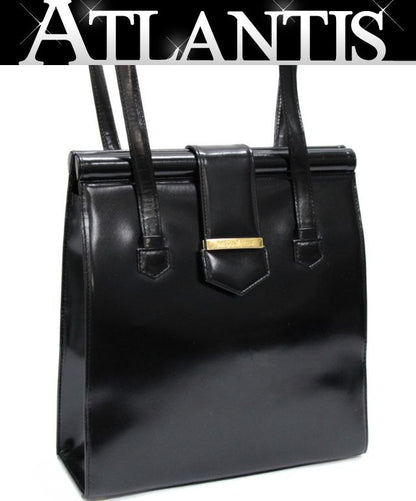 YVES SAINT LAURENT Vintage Leather Bag Black Size ONE SIZE