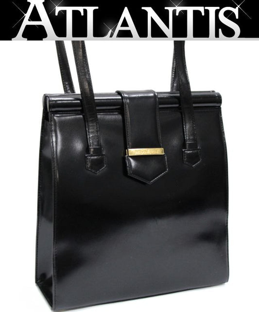 YVES SAINT LAURENT Vintage Leather Bag Black Size ONE SIZE