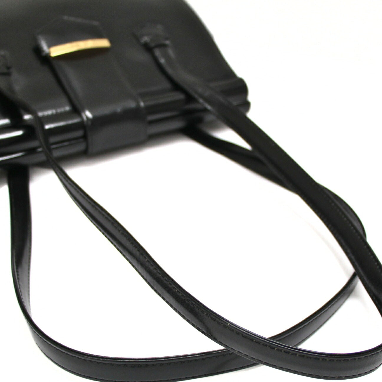YVES SAINT LAURENT Vintage Leather Bag Black Size ONE SIZE