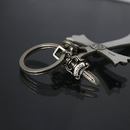 CHROME HEARTS Large Floral Cross Pin Silver Size ONE SIZE