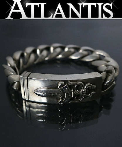 CHROME HEARTS Classic Link Silver Bracelet Size ONE SIZE