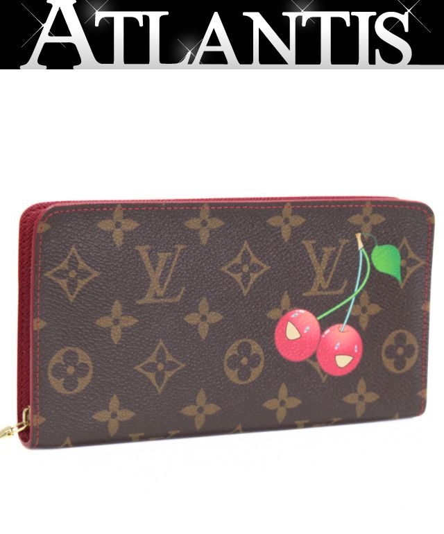 Louis Vitton Monogram Cherry Zip Wallet Brown Size ONE SIZE