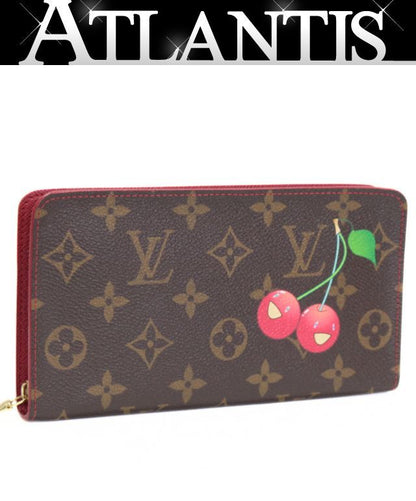 Louis Vitton Monogram Cherry Zip Wallet Brown Size ONE SIZE