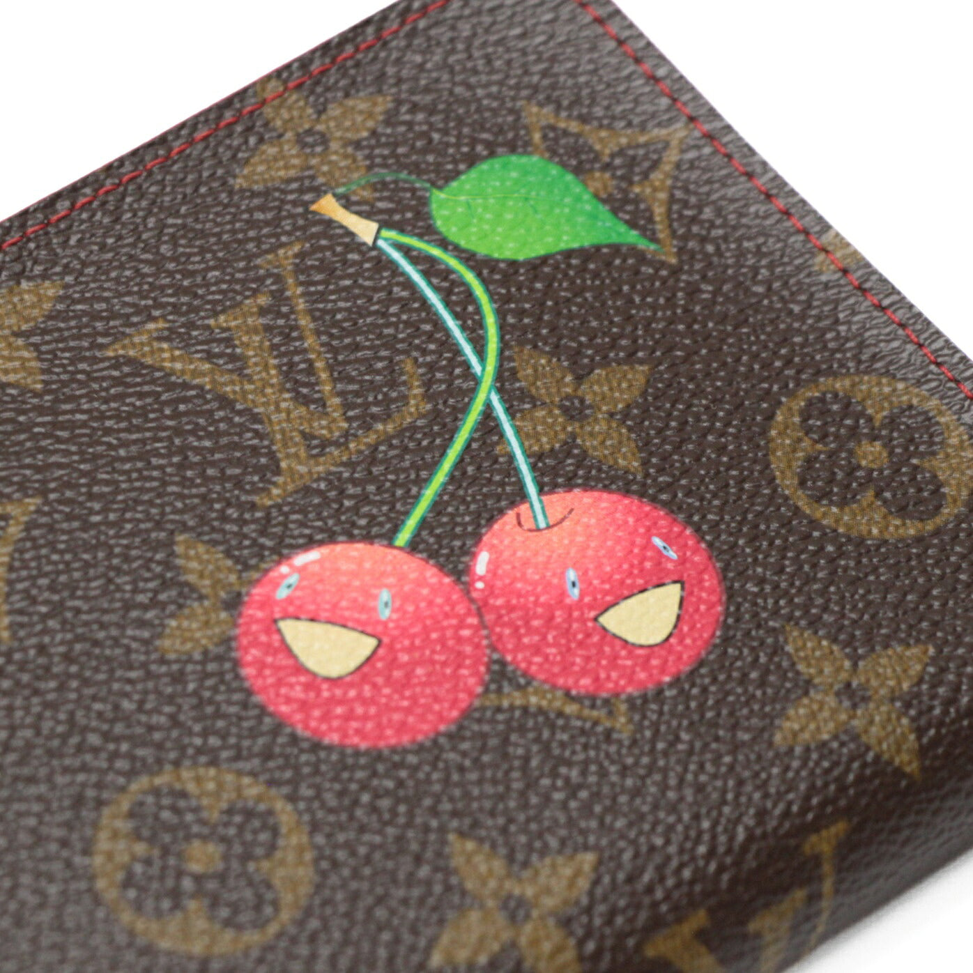 Louis Vitton Monogram Cherry Zip Wallet Brown Size ONE SIZE