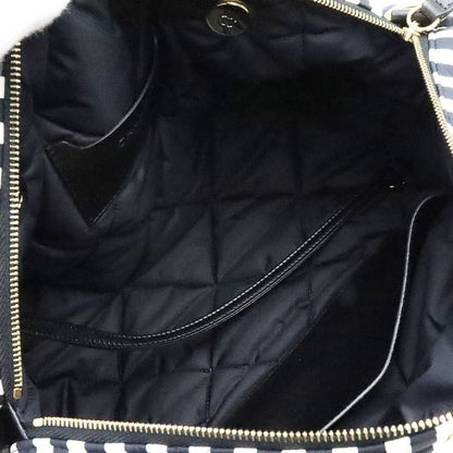 CHANEL Coco Beach Bowling Stripe Nylon & Black Bag Size ONE SIZE