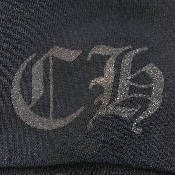 CHROME HEARTS Old English Scroll Label Hoodie Black Size M