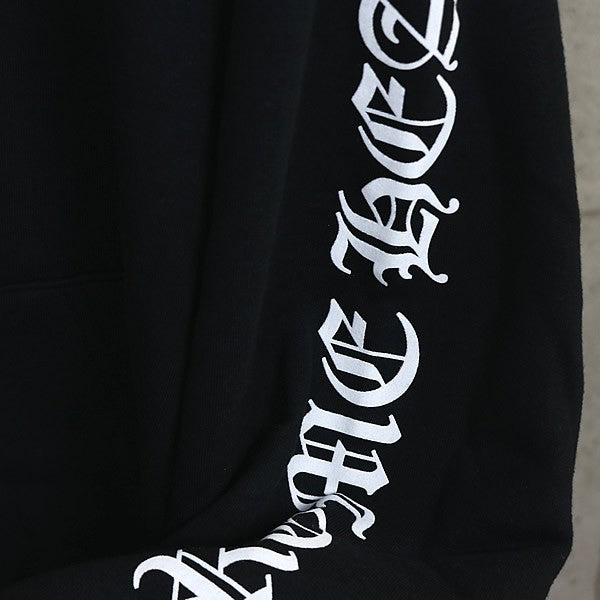 CHROME HEARTS Old English Scroll Label Hoodie Black Size M