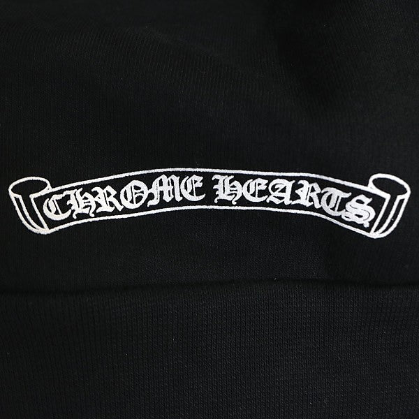 CHROME HEARTS Old English Scroll Label Hoodie Black Size M