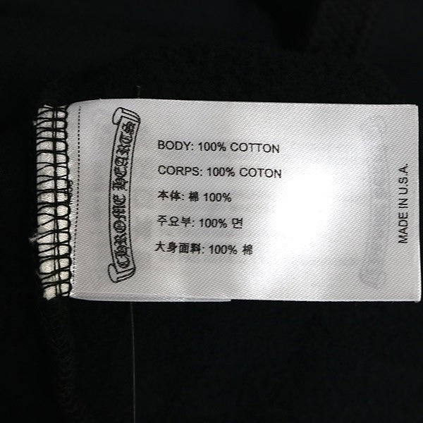 CHROME HEARTS Old English Scroll Label Hoodie Black Size M