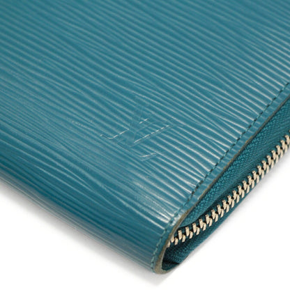 Louis Vuitton Zippy Epi Leather Wallet Cyan Size ONE SIZE