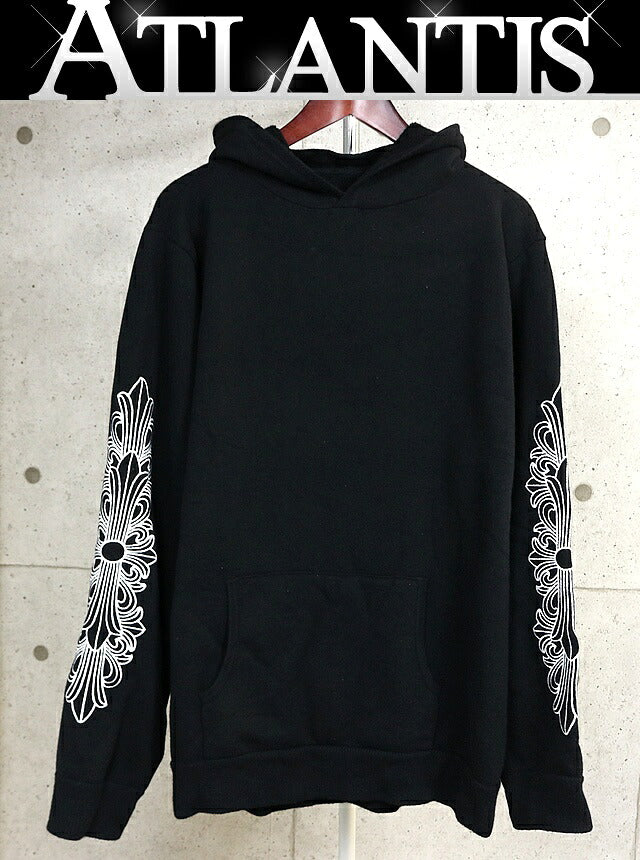 CHROME HEARTS Y NOT Floral Cross Cashmere Hoodie Size XL