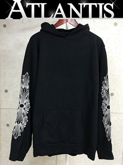 CHROME HEARTS Y NOT Floral Cross Cashmere Hoodie Size XL