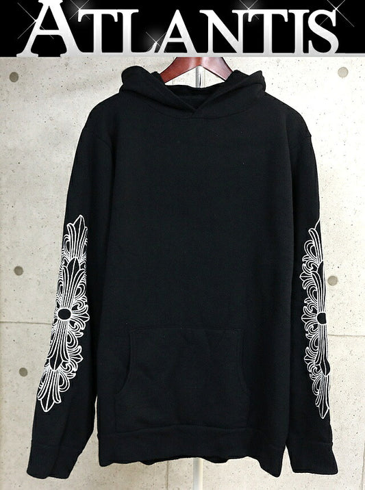 CHROME HEARTS Y NOT Floral Cross Cashmere Hoodie Size XL