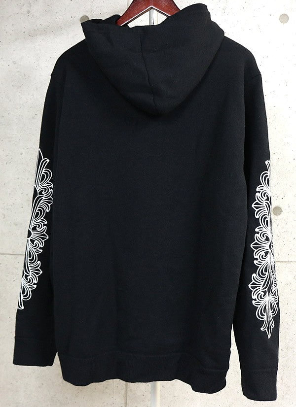 CHROME HEARTS Y NOT Floral Cross Cashmere Hoodie Size XL