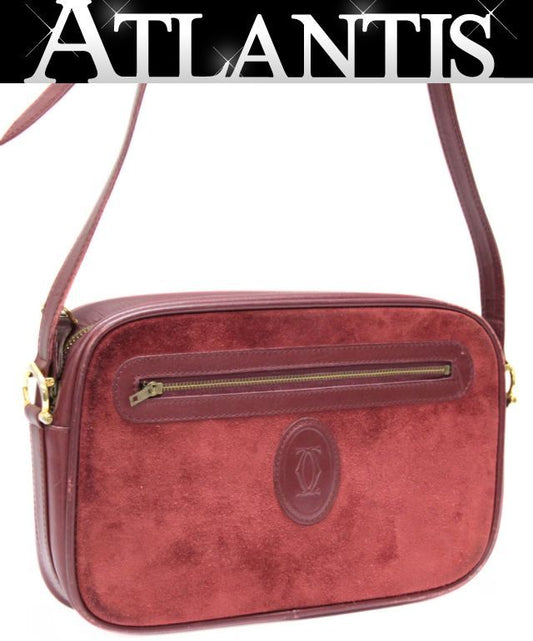 Cartier Vintage Must Line Suede Shoulder Bag Size ONE SIZE