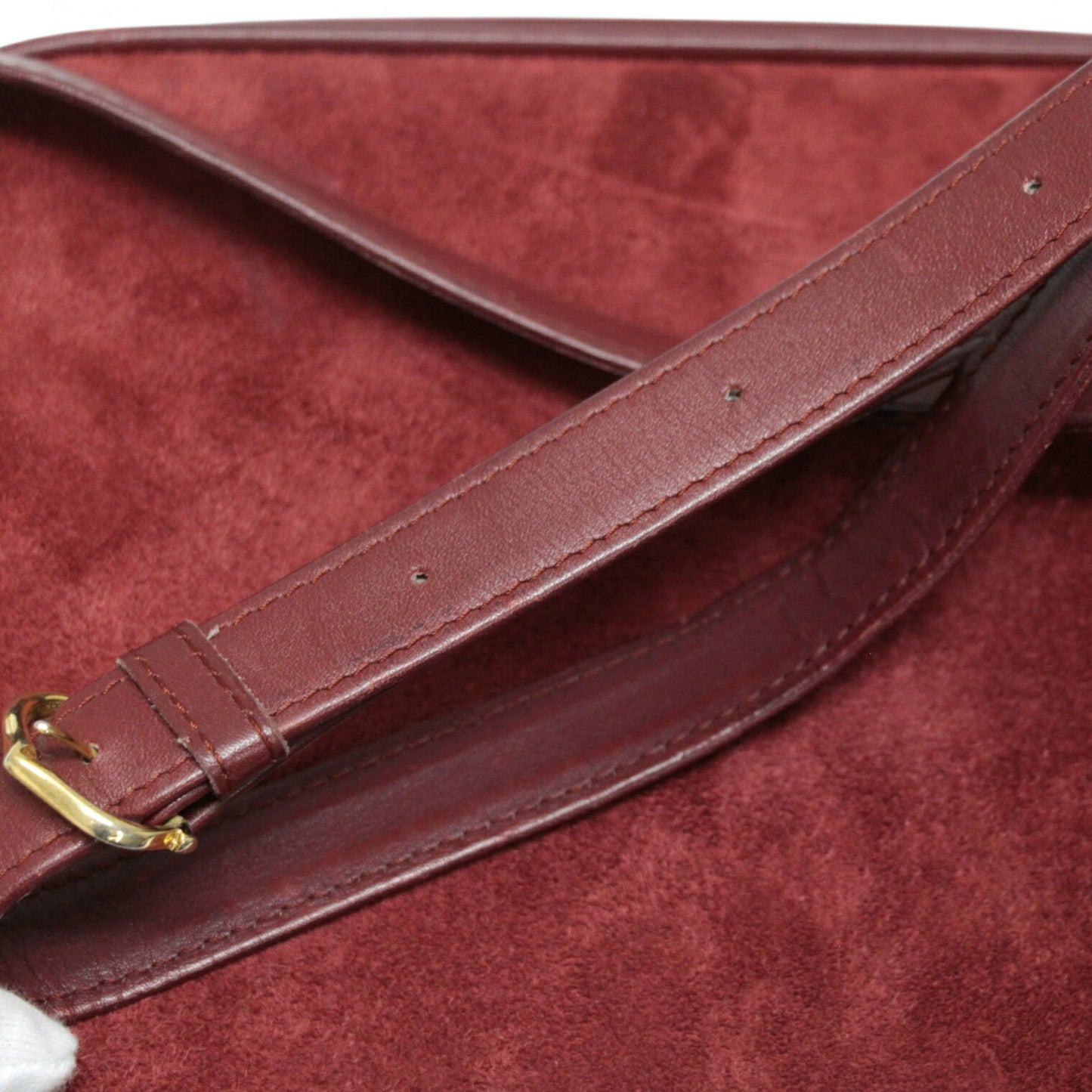 Cartier Vintage Must Line Suede Shoulder Bag Size ONE SIZE