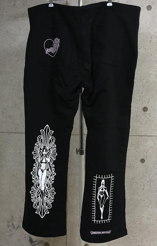 CHROME HEARTS x DEADLY DOOL Sweatpants Black Size XL