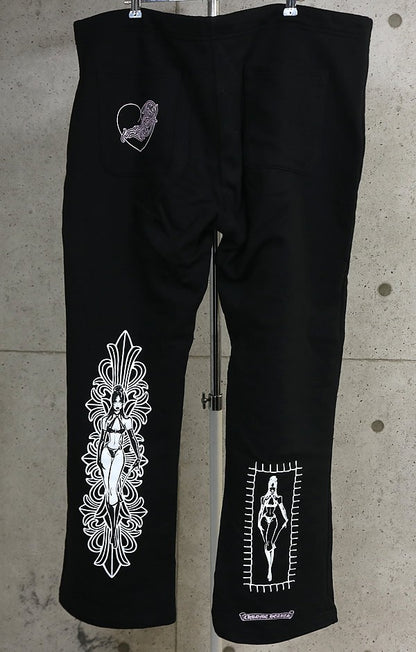 CHROME HEARTS x DEADLY DOOL Sweatpants Black Size XL