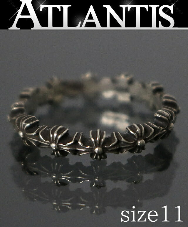 CHROME HEARTS Tiny E CH Plus Band Ring Silver Size ONE SIZE