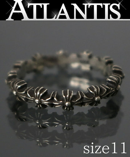 CHROME HEARTS Tiny E CH Plus Band Ring Silver Size ONE SIZE