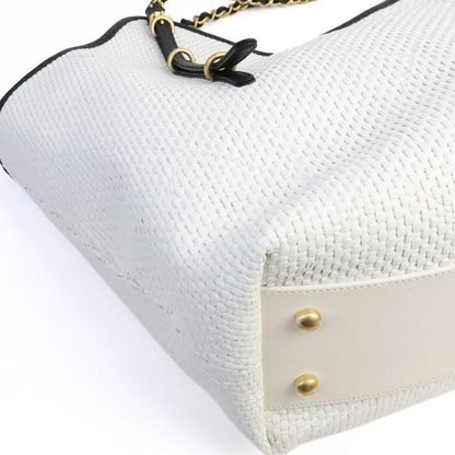 CHANEL 26C Maxi Shopping Raffia & & Black Bag Size ONE SIZE