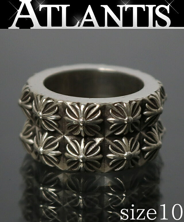 CHROME HEARTS Double Beat Punk Silver Ring Size ONE SIZE