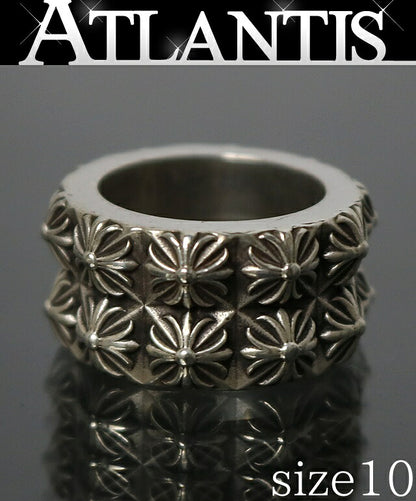 CHROME HEARTS Double Beat Punk Silver Ring Size ONE SIZE