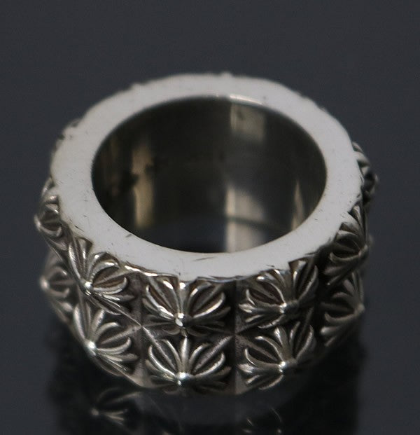 CHROME HEARTS Double Beat Punk Silver Ring Size ONE SIZE