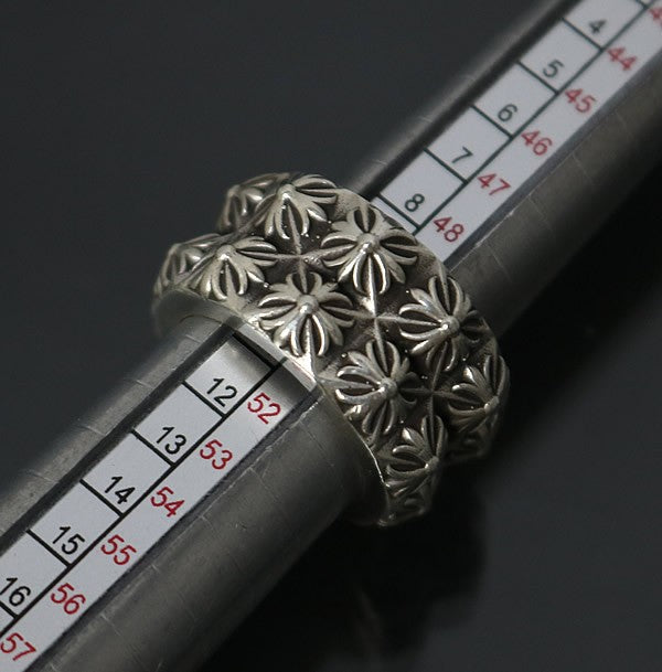 CHROME HEARTS Double Beat Punk Silver Ring Size ONE SIZE