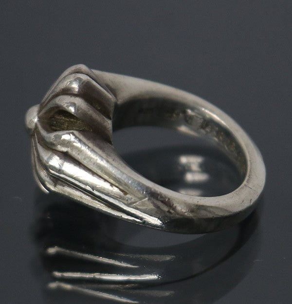 CHROME HEARTS Small Cutout CH Plus Silver Ring Size ONE SIZE
