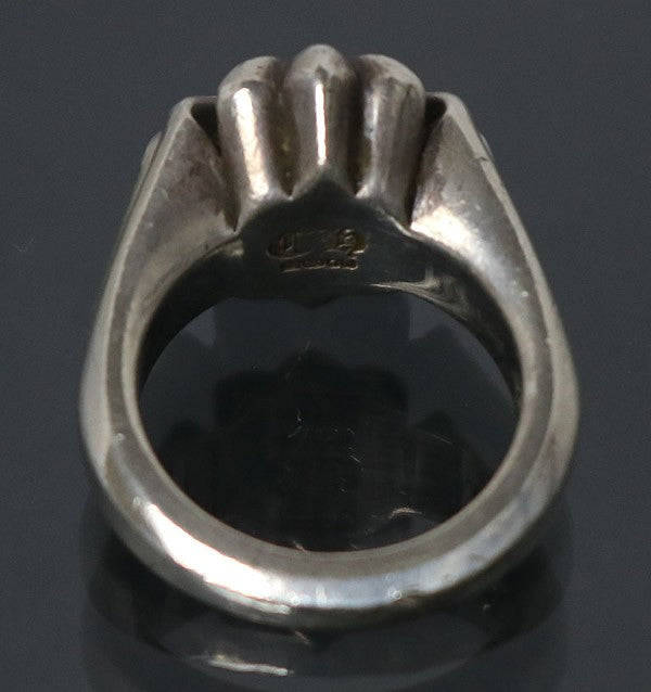 CHROME HEARTS Small Cutout CH Plus Silver Ring Size ONE SIZE