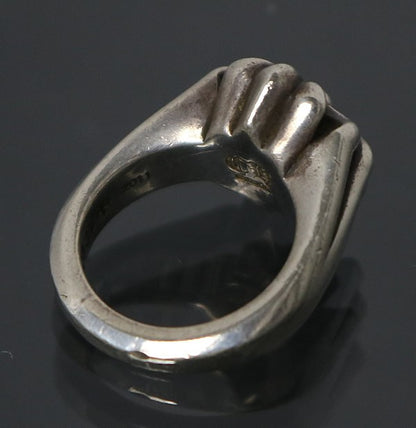 CHROME HEARTS Small Cutout CH Plus Silver Ring Size ONE SIZE