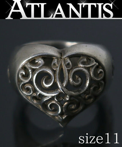 Gaboratory Heart Silver Ring Size ONE SIZE