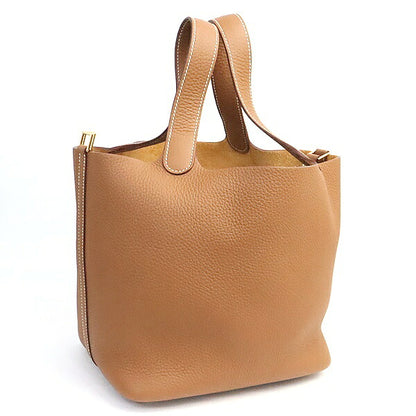 HERMES Picotin Lock MM Taurillon Handbag Gold Size ONE SIZE