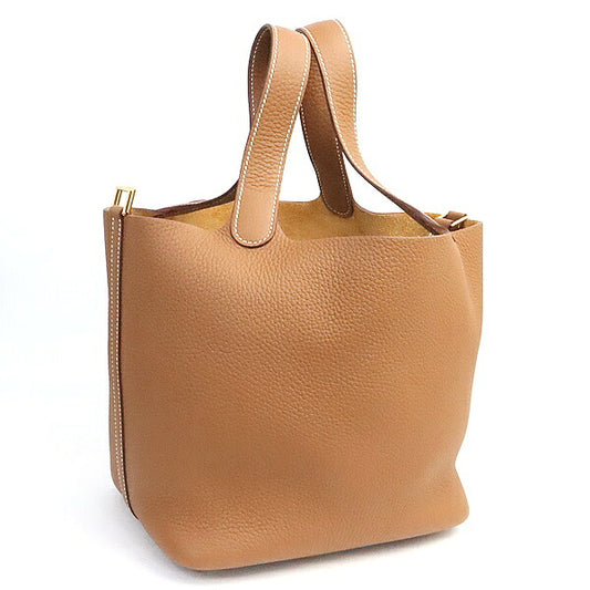 HERMES Picotin Lock MM Taurillon Handbag Gold Size ONE SIZE