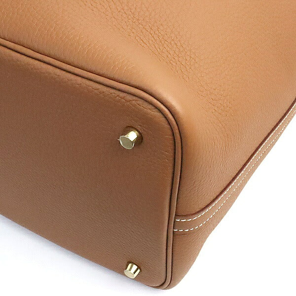 HERMES Picotin Lock MM Taurillon Handbag Gold Size ONE SIZE
