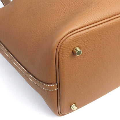 HERMES Picotin Lock MM Taurillon Handbag Gold Size ONE SIZE