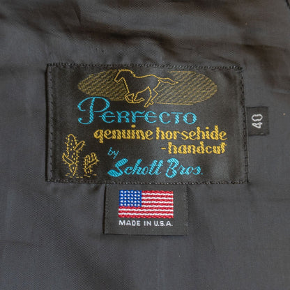 Schott Horsehide Pharaoh Jacket Black Size 40