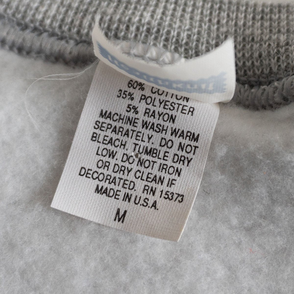 HealthKnit Fleece Crew Neck Sweatshirt Gray Size M