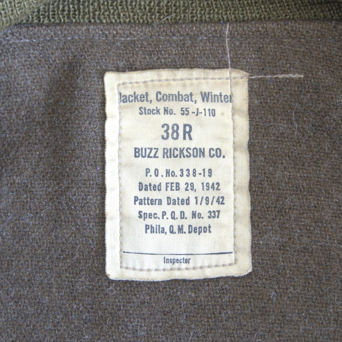 Buzz Rickson's Tankers Jacket Size 38