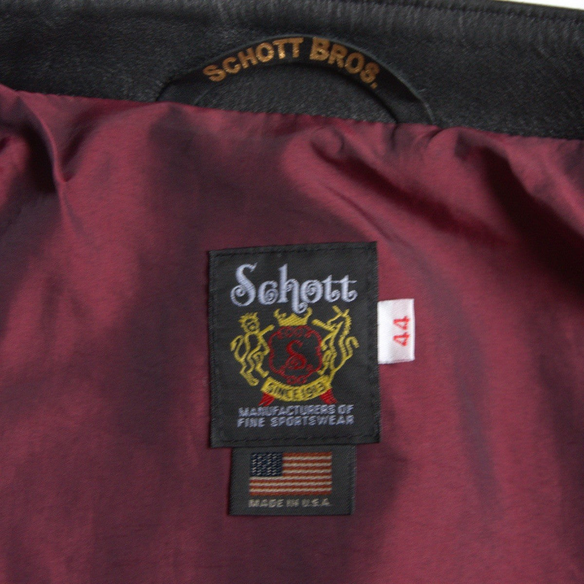 SCHOTT 641XX Steerhide Single Rider Jacket Black Size S