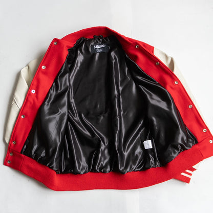 settlemiers x settlemiers Melton Leather Varsity Jacket Size 40