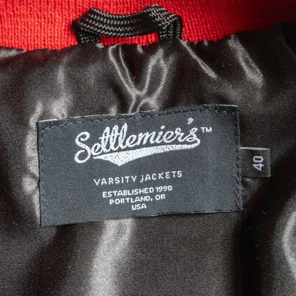settlemiers x settlemiers Melton Leather Varsity Jacket Size 40