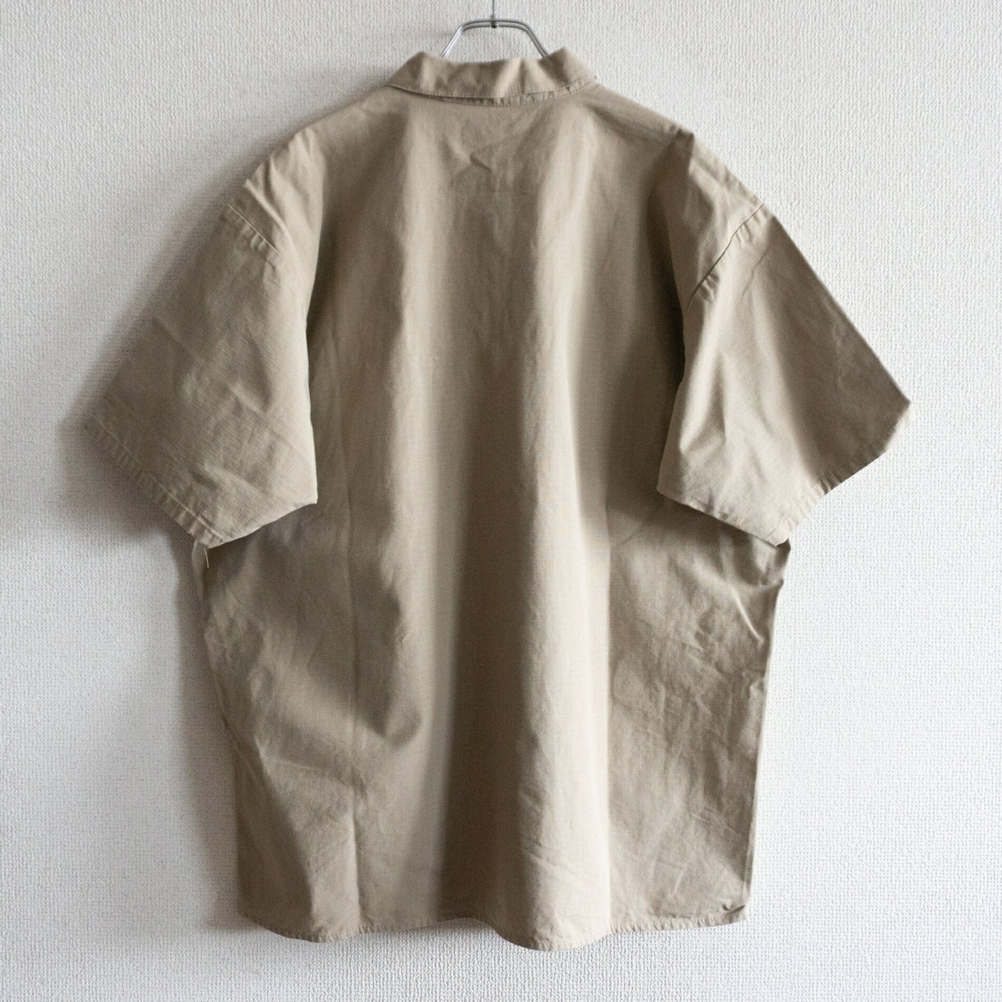 Ben Davis Half-zip short-sleeve workshirt Beige Size XL