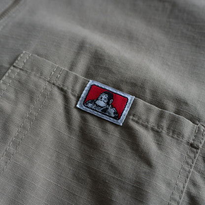 Ben Davis Half-zip short-sleeve workshirt Beige Size XL