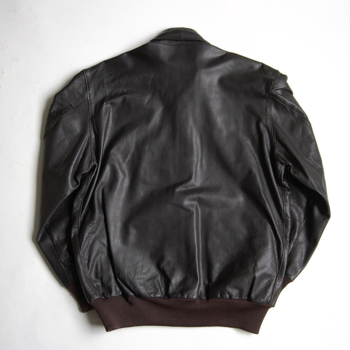 L.L. Bean 80S A-2 Leather Flight Jacket Brown Size 42