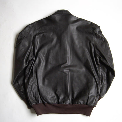 L.L. Bean 80S A-2 Leather Flight Jacket Brown Size 42